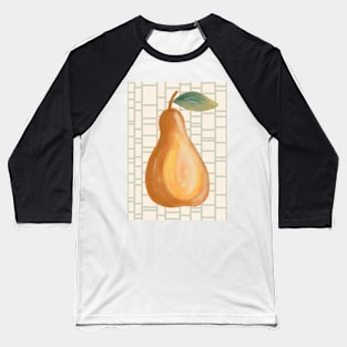 Delicate pear on tile grid Baseball T-Shirt